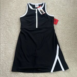 Sage Black/White Athletic Racerback Skort Dress, M